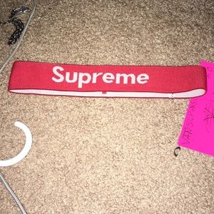 Supreme headband skinny Red and white